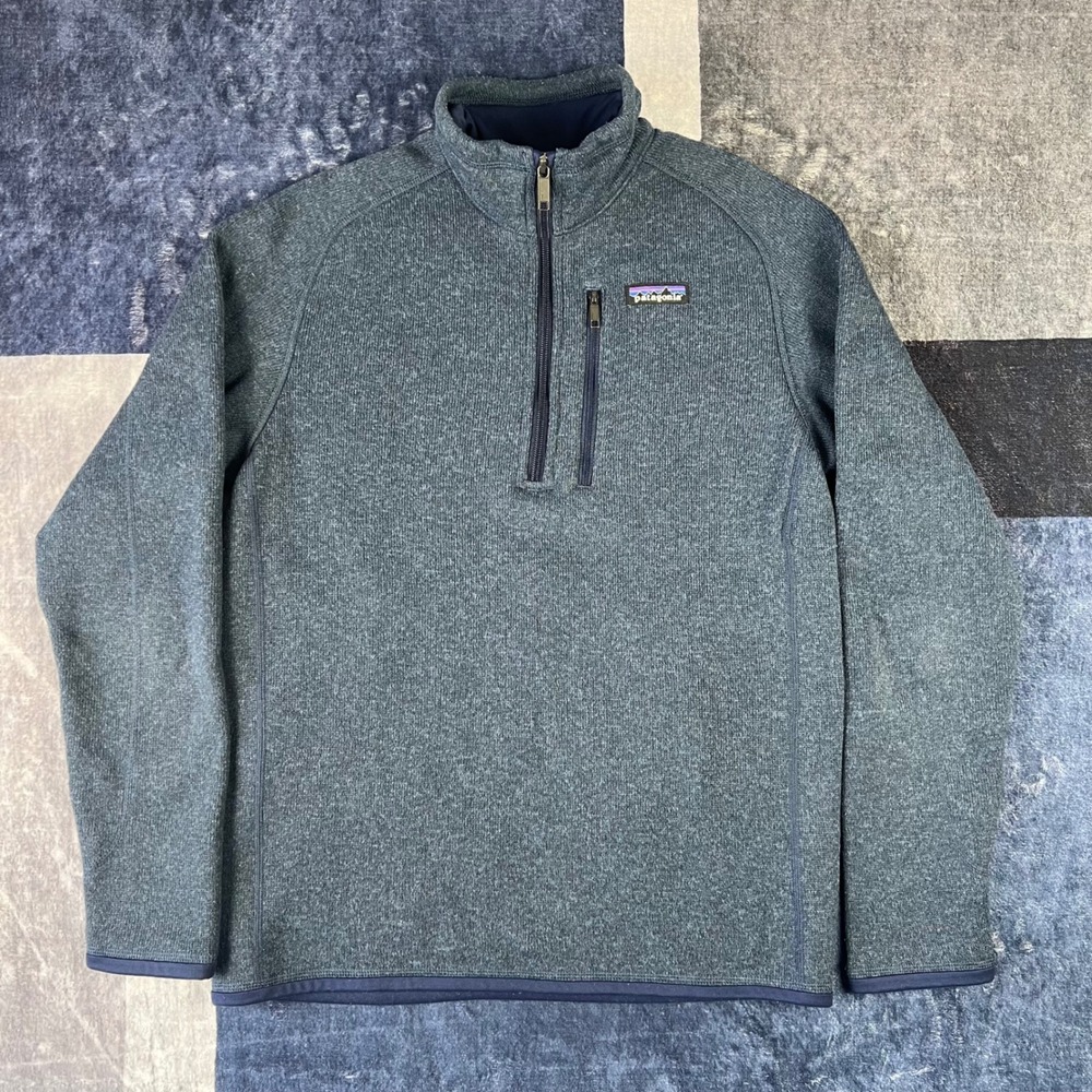 Patagonia Better Sweater 1/4 Zip‎ Fleece Pullover Mens Small Blue 25522